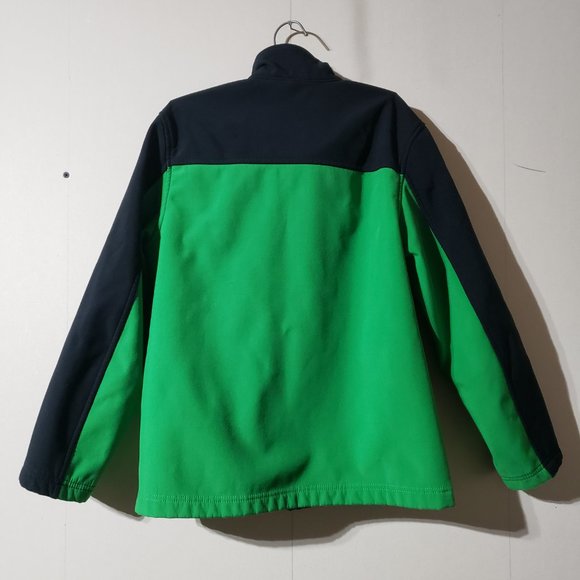 boys size 10-12 Zeroxposur zip jacket, black green water resistant fleece lined - Picture 6 of 12